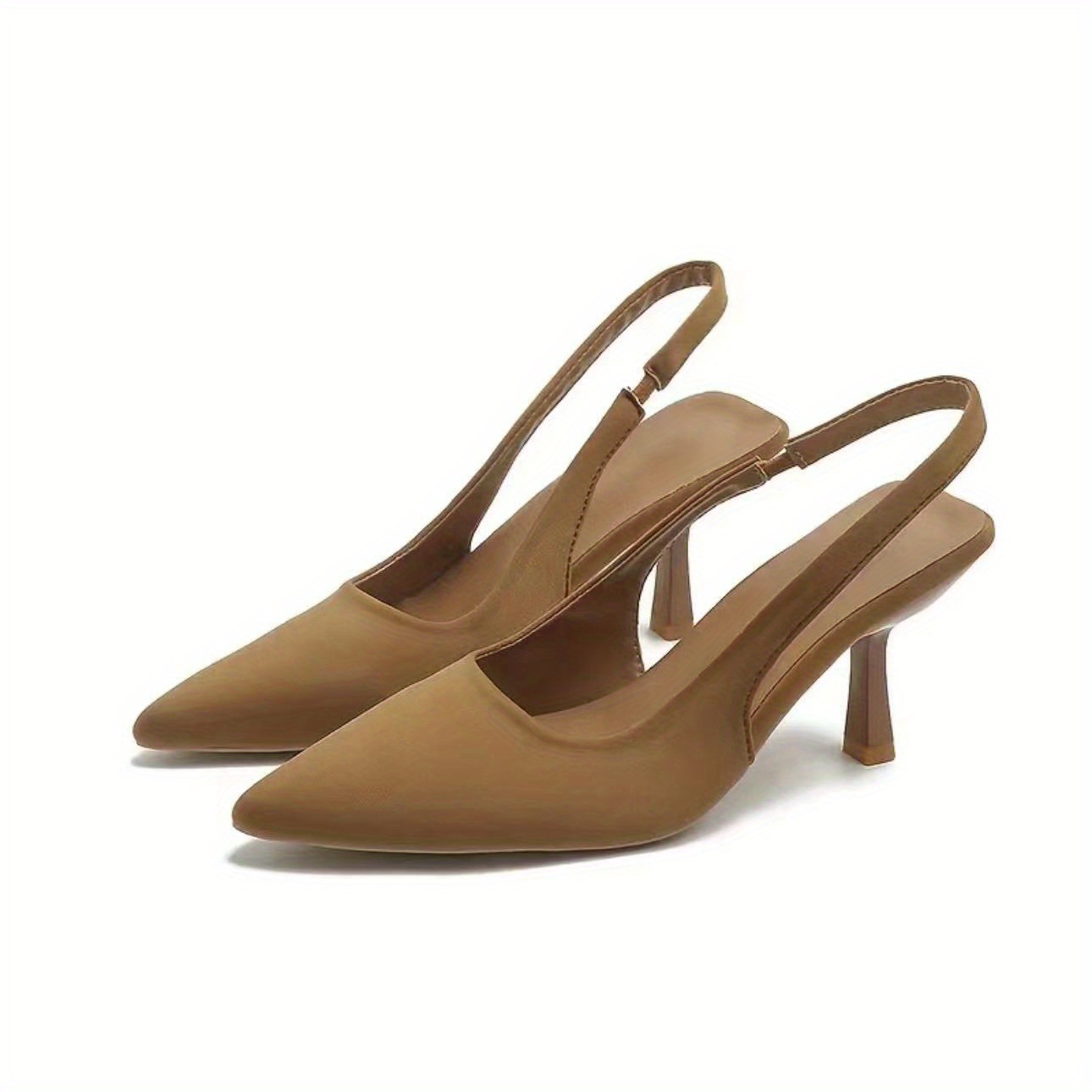 womens solid color shoes slip on stiletto point toe lightweight comfy shoes versatile slingback trendy slides shoes details 2