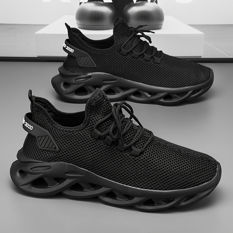 mens slip on blade sneakers with shoelaces odor resistant athletic shoes lightweight and breathable details 8