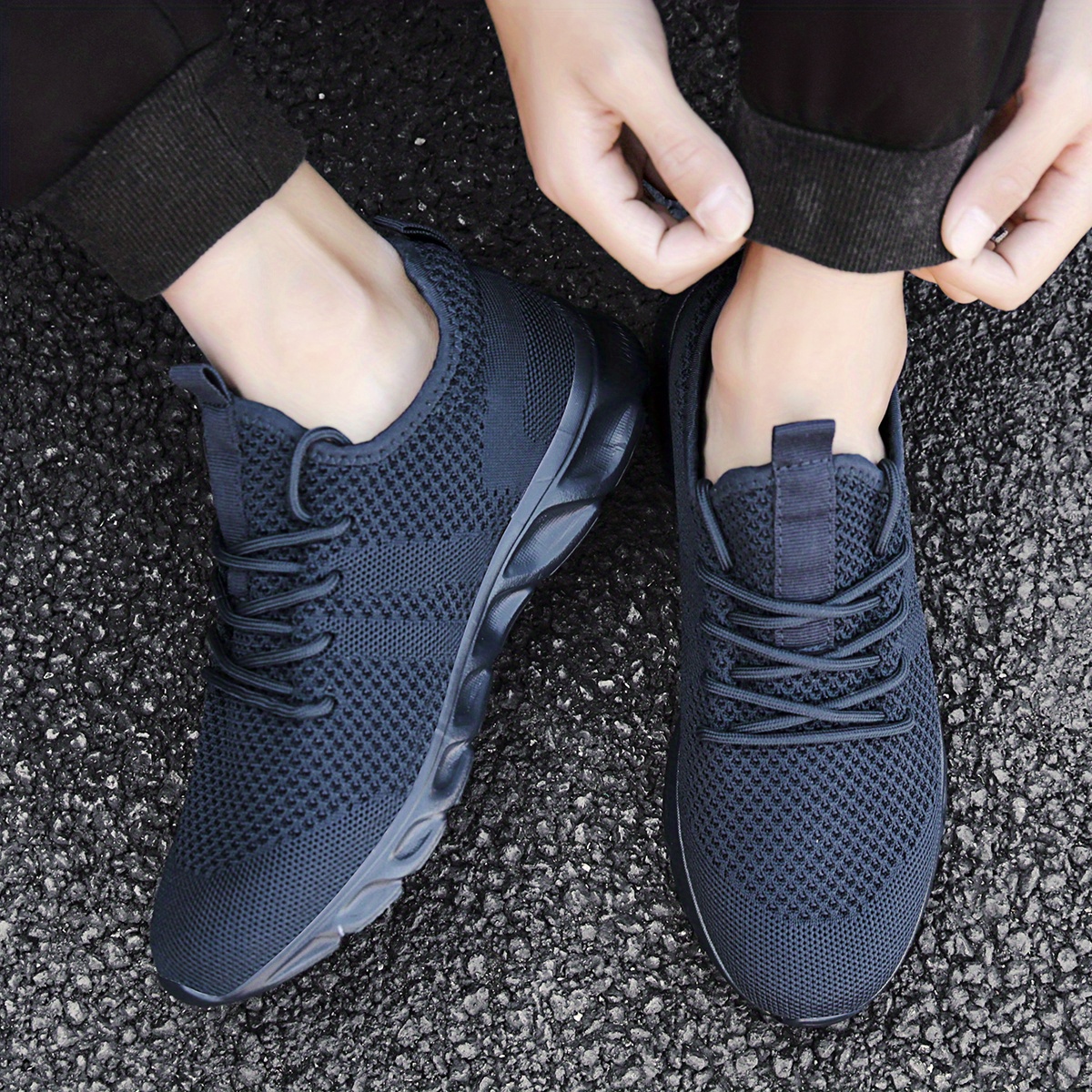 mens breathable lightweight woven shoes details 4